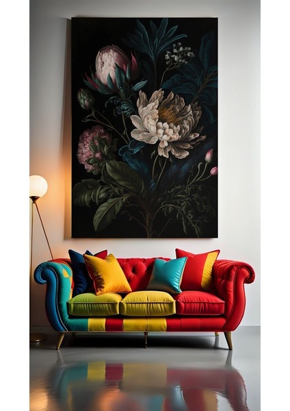 Soyut Sanatsal Çicek Ev Duvar Salon Güzellik Salonu Ofis Dükkan Dekarasyon Kanvas Tablo