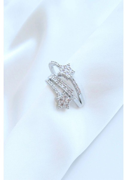 Çoklu Görünüm Zirkon Taşlı Yıldız Model Earcuff Kıkırdak Küpe