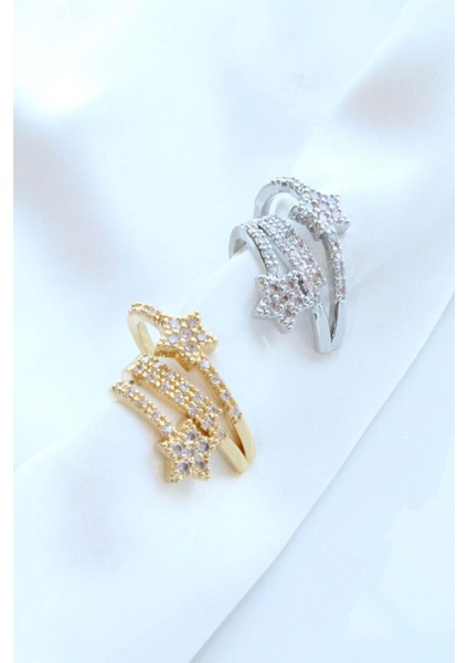 Çoklu Görünüm Zirkon Taşlı Yıldız Model Earcuff Kıkırdak Küpe fiyatları