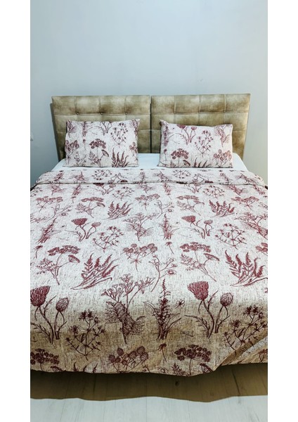 Kırmızı Gül Desenli Çift Kişilik Nevresim Takımı modelleri