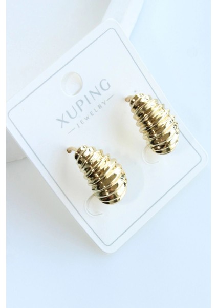 Burgu Tasarım Xuping 14 K Gold Kadın Çelik Küpe modelleri