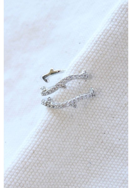 Çoklu Görünüm Zirkon Taşlı Sarmaşık Model Earcuff Kıkırdak Küpe