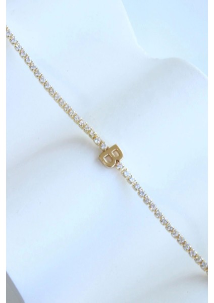 Ithal Seri B Harfi Su Yolu Kadın Çelik Bileklik Kararmaz Renk Atmaz