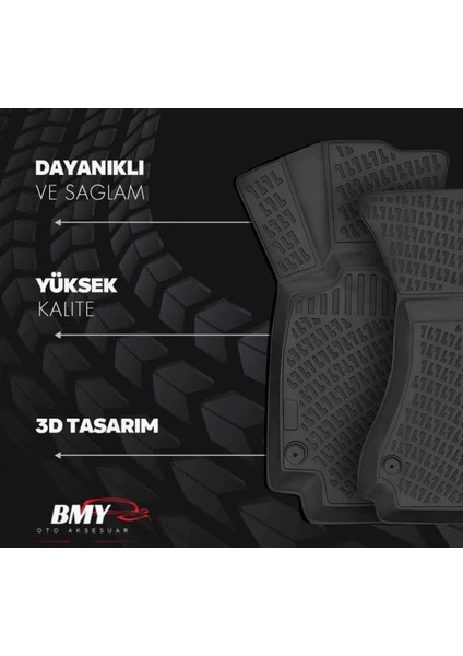 Rizline Audi E-Tron 2019-2023 3D Araca Özel Havuzlu Paspas fiyatları