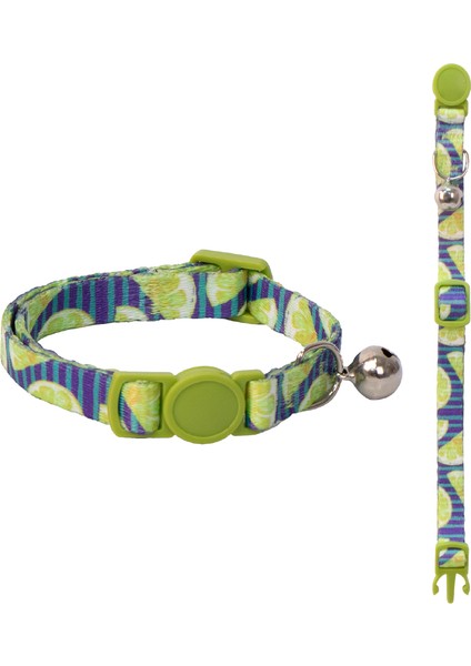 Plastik Kedi Boyun Tasma Limon Desenli 22-30 cm