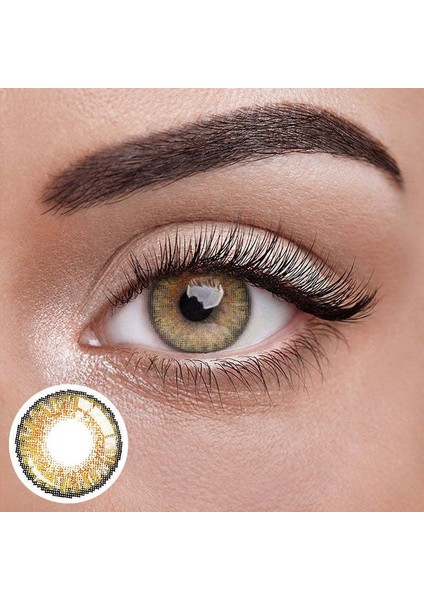 Freshshow Renkli Yıllık Lens Pure Hazel / Lens Kabı / Lens Suyu indirimleri