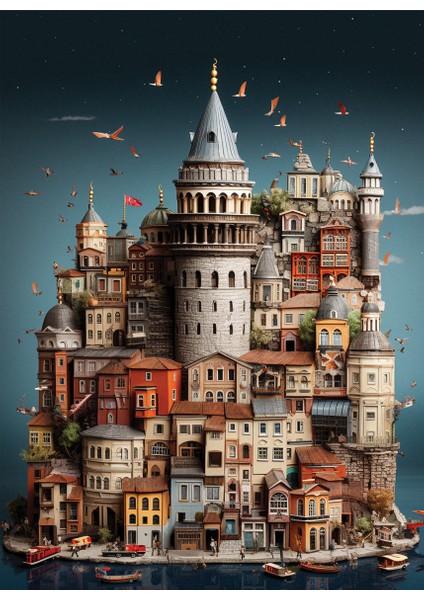 Galata Manzaralı 1000 Parçalık Puzzle 1158 – Yetişkin ve Gençler için Eğlenceli ve Zorlayıcı Zeka Oyunu