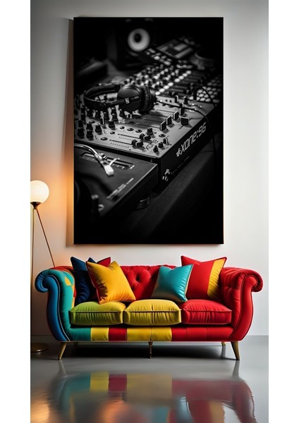 Dj Turntable V3 Ev Duvar Salon Güzellik Salonu Ofis Dükkan Dekarasyon Kanvas Tablo