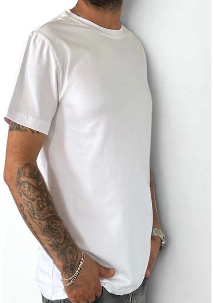 Regular Fit Bisiklet Yaka %100 Pamuk Kısa Kol Unisex Basic Beyaz Tişört fiyatları
