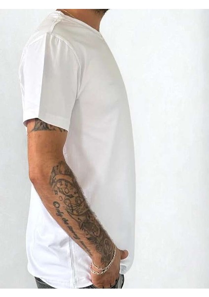 Regular Fit Bisiklet Yaka %100 Pamuk Kısa Kol Unisex Basic Beyaz Tişört fırsatları