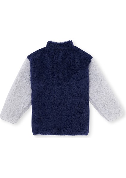 Lacivert Cep Detaylı Unısex Şerpa Sweatshırt modelleri
