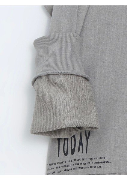 Lcw Kids Gri Bisiklet Yaka Erkek Çocuk Sweatshirt fırsatları