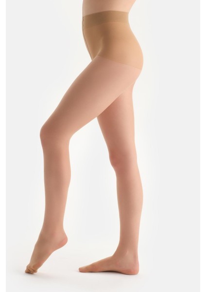 Bronz Orta Transparan 3 Den Kaçmaz Külotlu Çorap