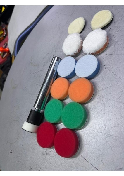 14 Parça Shinemate 30 mm Keçe Sünger SETI+10CM Uzatma Demiri