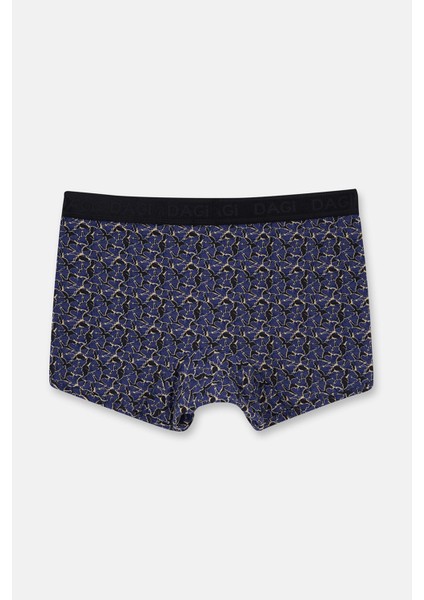Lacivert 4210 3'lü Desenli Micro Modal Boxer modelleri