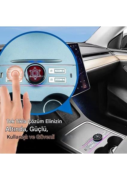 Tesla Model 3/Y İçin Akıllı LCD Kontrol Modülü – Çift Ekran, Hız Göstergesi, Kısayol Tuşları ve Hızlı Şarj Desteği