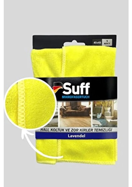 Suff Lavanta Tırtıklı Zor Kir Bezi (40X40CM)