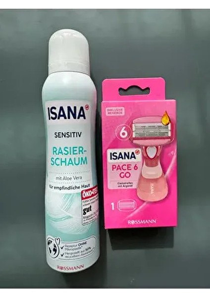 Tıraş Köpüğü Hassas Cilt, Aloe Vera Içerikli 150 ml & Pace 6 Kadın Mini Tıraş Bıçağı 6 Bıçaklı