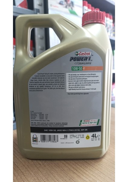 Power 1 Racıng 10W-50 4t 4 Litre fiyatları