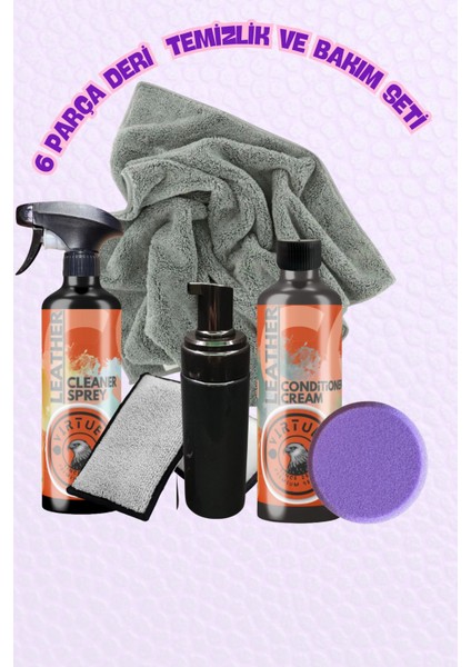 Deri Temizlik ve Bakım Seti 6 Parça