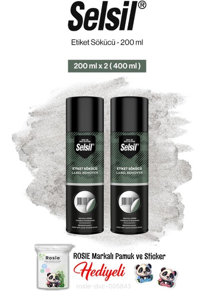 Etiket Sökücü, 200 ml 2 Adet ve Rosie Pamuk