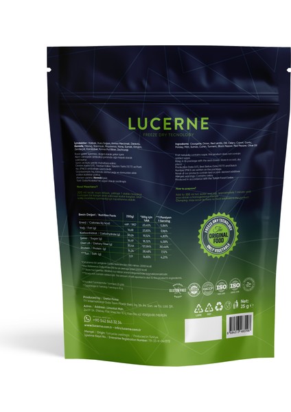 Dondurularak Kurutulmuş Detoks Sebze Çorbası fiyatları