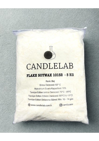 Flake Soywax 10152 - 5 kg - Sertifikalı - Doğal Mum Yapımı Için Soya Wax