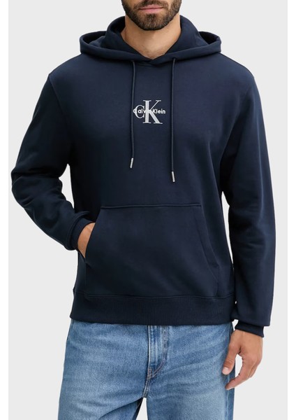 Logolu Pamuklu Relaxed Fit Kapüşonlu Sweat LV04RD243GCEF Erkek Sweat LV04RD243G Cef