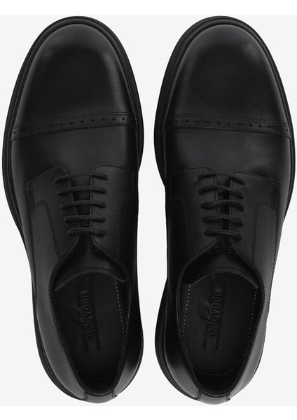 Erkek Siyah Hakiki Deri Oxford Ayakkabı 5K1KA18681