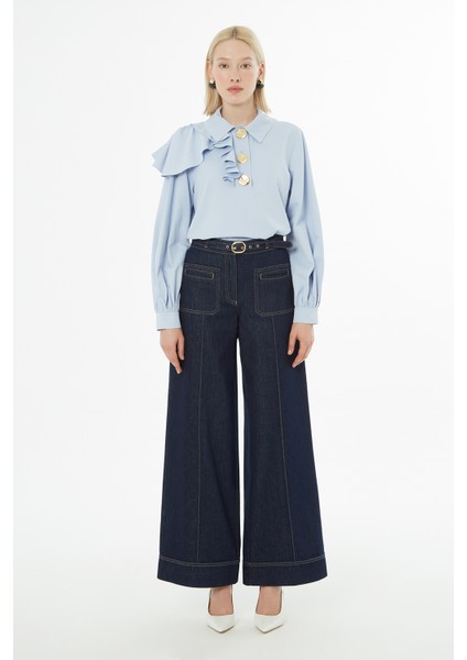 Kemerli Jean Pantolon