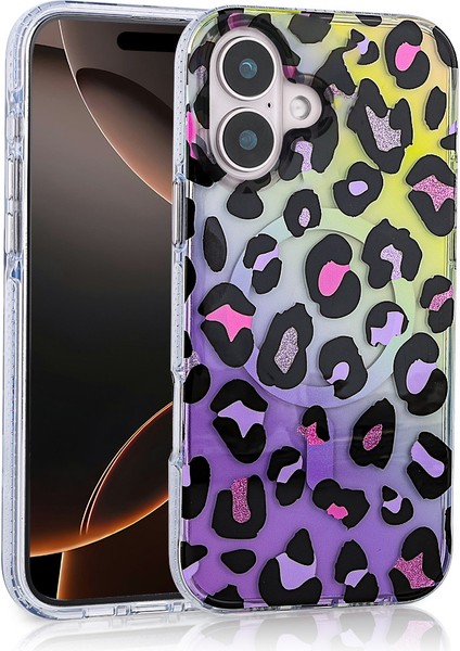 Mago Apple iPhone 16 Plus Sarı-Mor Kapak