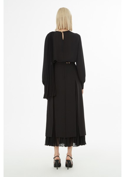 Kemerli Pliseli Midi Boy Etek fırsatları