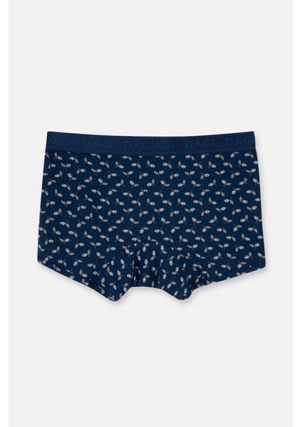 Koyu Mavi 4210 2'li Desenli Micro Modal Boxer modelleri