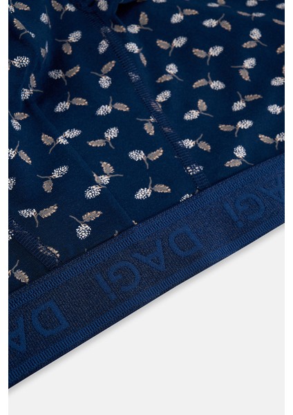 Koyu Mavi 4210 2'li Desenli Micro Modal Boxer indirimleri