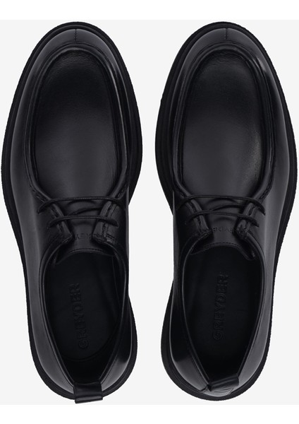 Erkek Siyah Hakiki Deri Ayakkabı 5K1UA64730