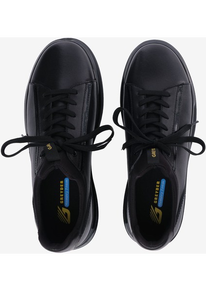 Erkek Siyah Hakiki Deri Ayakkabı 5K1UA18730