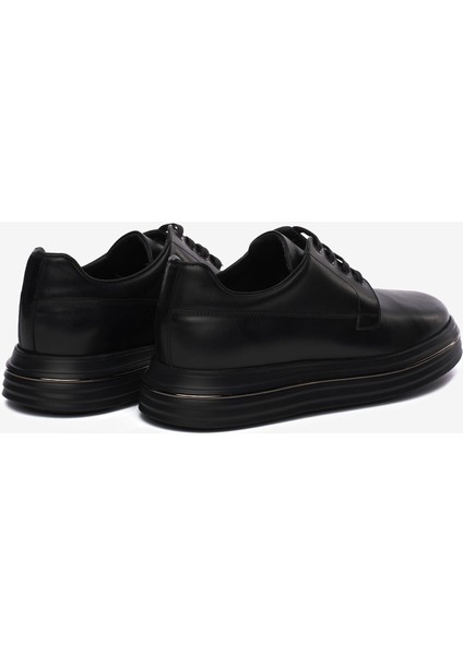 Erkek Siyah Hakiki Deri Oxford Ayakkabı 5K1UA64728 fırsatları