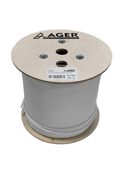 AC-600-5-GRI 500MT U/utp Cat6 LS0H - Helojen Free Grı 250MHZ 23AWG %100 Bakır