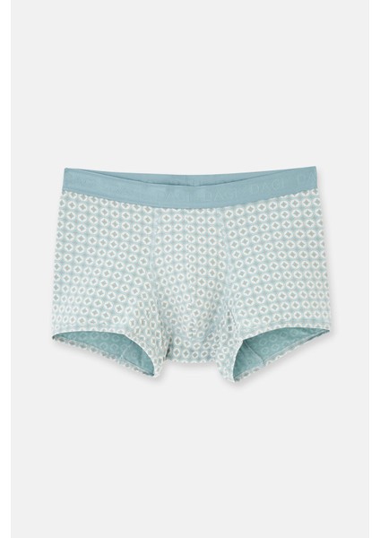 Su Yeşili 4210 Desenli Micro Modal Boxer