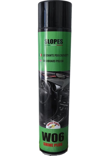 W06 Shine Plus Torpido Parlatıcı Sprey Vanilya Kokulu 750ML.