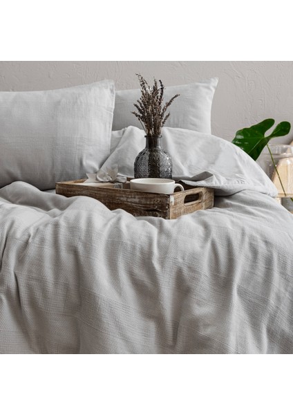Home Etamine Pamuk Çk Nevresim Takımı 4 Parça-Gri fiyatları