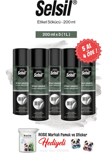 5 Al 4 Öde, 200 Ml, Etiket Sökücü ve Rosie Pamuk