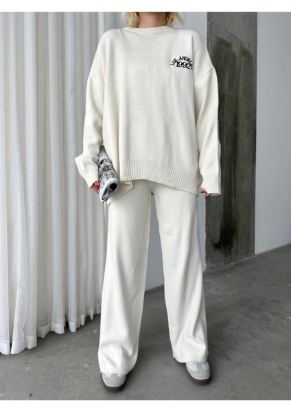 Desenli Alt Üst Triko Takım