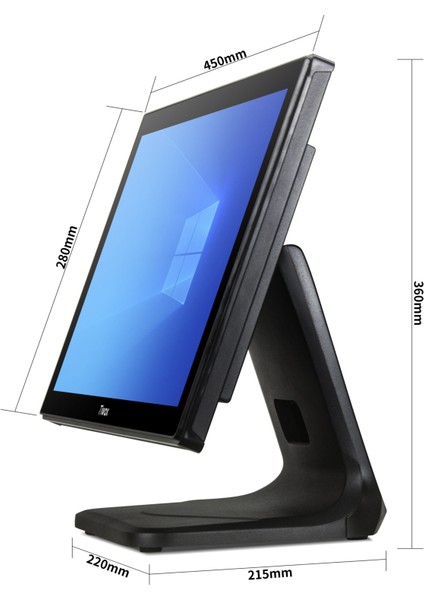 Tıwox TP-7610 I7 10.gen 8GB/128GB SSD 18.5’’ Endüstriyel Pos Pc