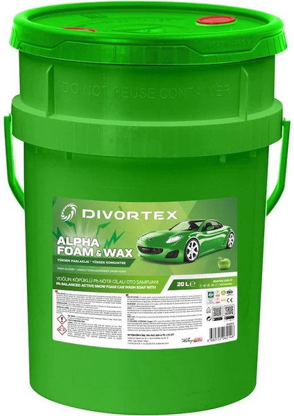Alpha Foam Ph Nötr Cilalı Oto Şampuanı Kova 20 Lt