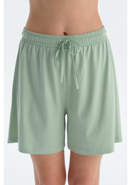 Açık Yeşil Penye Modal Ikili Şort fırsatları
