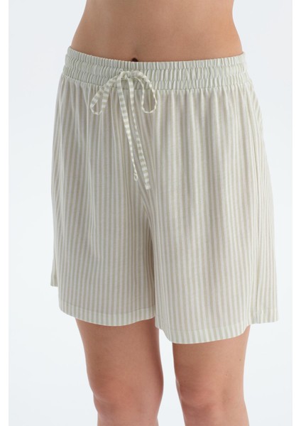 Açık Yeşil Penye Modal Ikili Şort