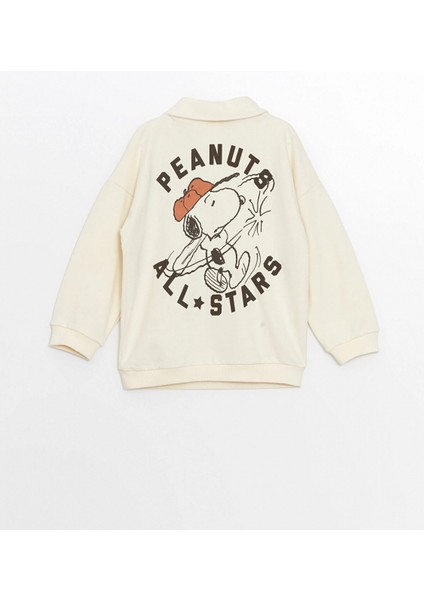 Lcw Kids Bej Polo Yaka Uzun Kollu Baskılı Erkek Çocuk Sweatshirt indirimleri