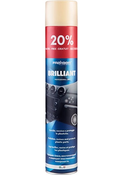 Brilliant Aerosol Plastik, Vinil Ahşap Için Koruyucu Cila 750ML.