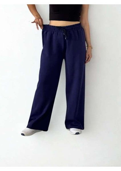 Tree Tone Double Face Bol Paça Bayan Eşofman Lacivert Renk